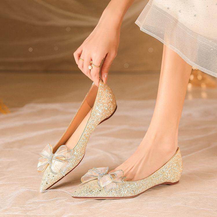 Fashion Versatile and Comfortable Single Shoes Women's Spring and Summer 2025 New Niche High-end Women's Pointed Shallow Mouth Single Shoes