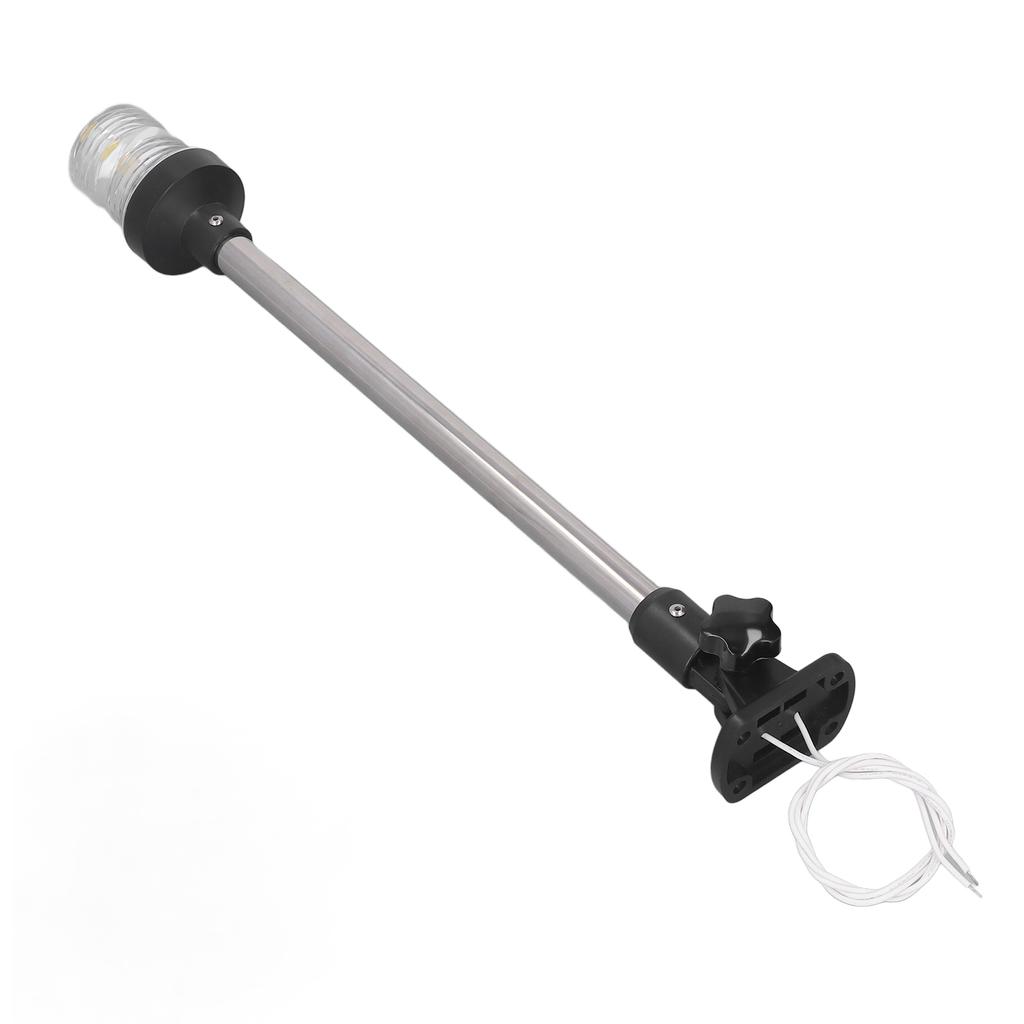 LED Anchor Navigation Light 18 Inch Marine All Round Boat Stern White Light 12 Or 24V 3W with 2