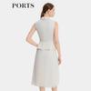 PORTS Women's Classic 2-in-1 Sleeveless Pleated Dress