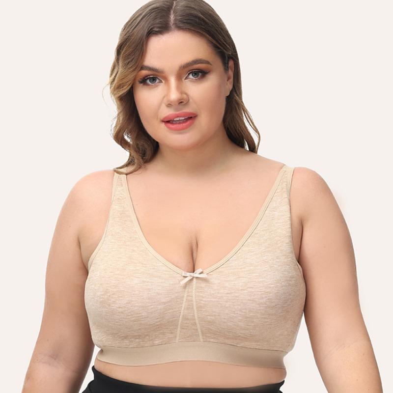 No Steel Ring Seamless Large Size Bra Full Cup Fat Girl Breathable 80B-120E Underwear