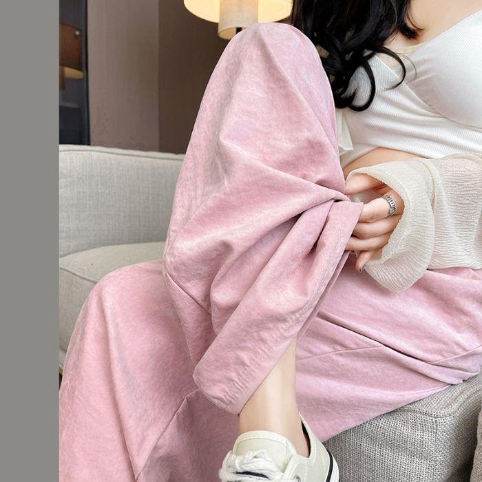 Spring and Autumn New Lazy Wind Draping Leisure Texture Sense of Thin Wide-legged Trousers Milk Fu Yamamoto Trousers Female Thin Section