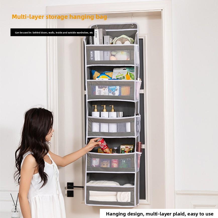 1pc Door Storage Device 5-Layer Camping Car Storage Device, Toy Diaper Bedroom Closet Wall Mounted Door Hanging Storage Device