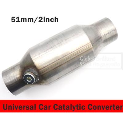 Universal 2 Zoll 51 mm Dreiwegekatalysator Premium-Autoauspuffrohr Korrosionsbeständig Direkter 400-Zellen-Auspuff