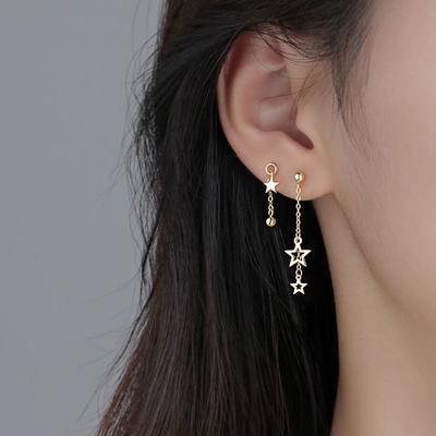 Star Earrings New Year's New Trendy Simple Asymmetric Tassel Earrings Earrings Women's Earrings