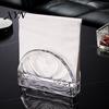 Restaurant Paper Towel Holder Tissue Holder, Crystal Glass Modern Style, Durable Scratch-Resistant Coffee Shop Napkin Organizer, Dispenser for Napkins