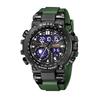 SMAEL 8093 Tactical Digital Large dial Multi functional Alloy Dual Display Waterproof Men's Sports Electronic Watch