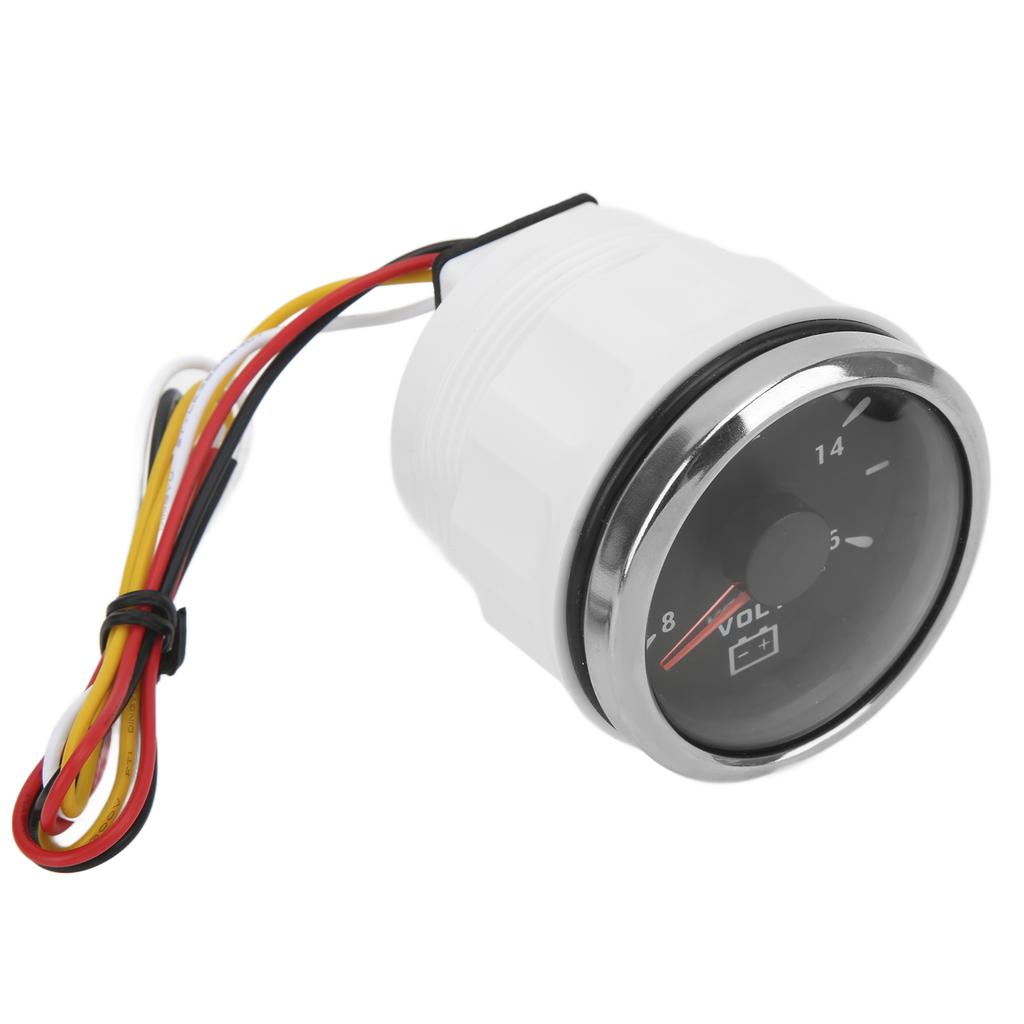 52mm Marine Voltage Gauge 8?16V Pointer 7 Colors Backlight IP67 Waterproof Voltmeter for Boat RV