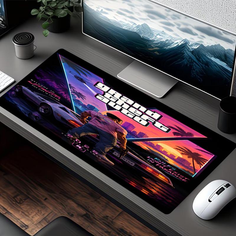 Grand Theft Auto VI Print Mouse Pad, for Keyboard Pad Laptop PC Mat for Office Home Use, Desk Decor, Perfect Birthday Gift for Gamers