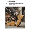 Men S Fleece Lined High Top Martin Boots Thick Sole Warm Winter Work Boots