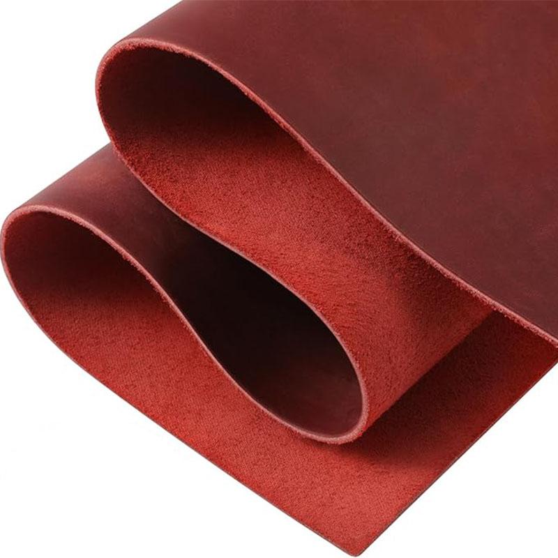 

Wine red crazy horse leather, genuine leather in a dark red shade, stiff and firm, vintage pull-up effect oily leather, 2mm thic 10x20cm красный