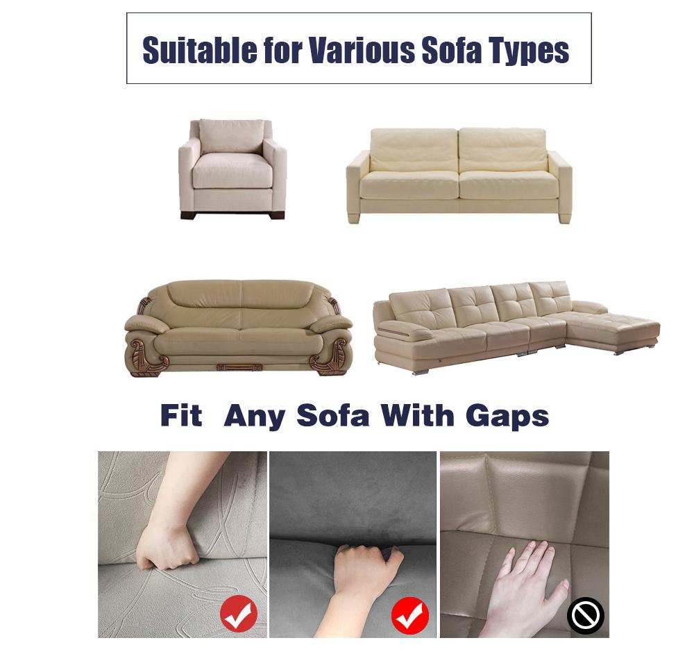Waterproof/Dustproof Fleece Solid Color Sectional Sofa Covers For Living Room Elastic Stretch L Shape Need Buy 2Pieces