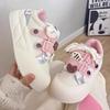 Cute Big Head Pink Bread Shoes Milk Fufu Platform Puff Shoes New Board Shoes Versatile Student White Shoes