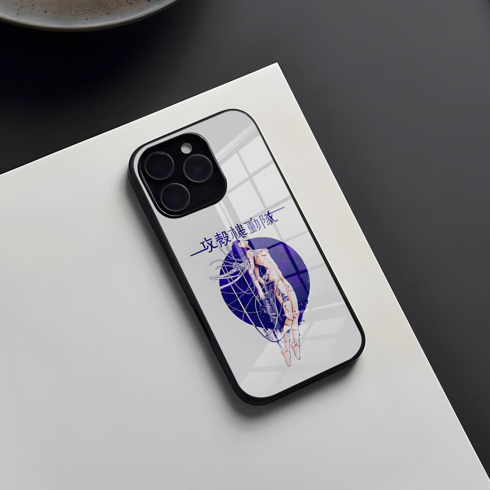 

G-Ghost In The Shell Phone Case For IPhone 17 Pro Max 16 15 14 Pro Max 13 11 X Xs Xr 8 7Plus Glass Cover iPhone 15 Pro