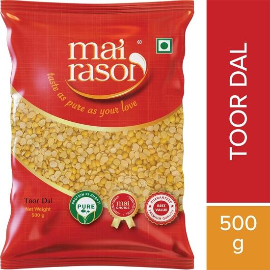 MAI RASOI Toor/Tur/Arhar Dal Ungeschliffen 500g Beutel