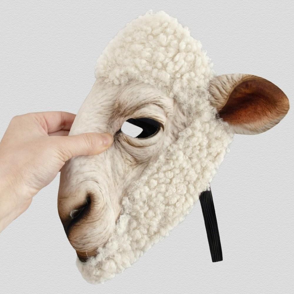 Realistic Animal Face Mask Funny Bear Mask Headdress Sheep Mask Stage Play