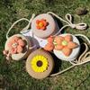Handwoven Straw Bag Naked Bag Children's Flower Child Straw Bag Messenger Bag Cloud Bag Fashionable and Versatile