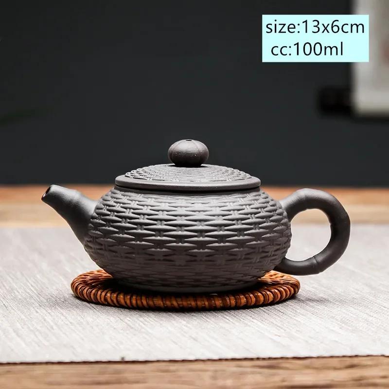 Chinese Yixing Tea Pot Large Capacity Purple Clay Xishi Filter Teapot Beauty Kettle Raw Ore Handmade Tea Set Authentic Drinkware