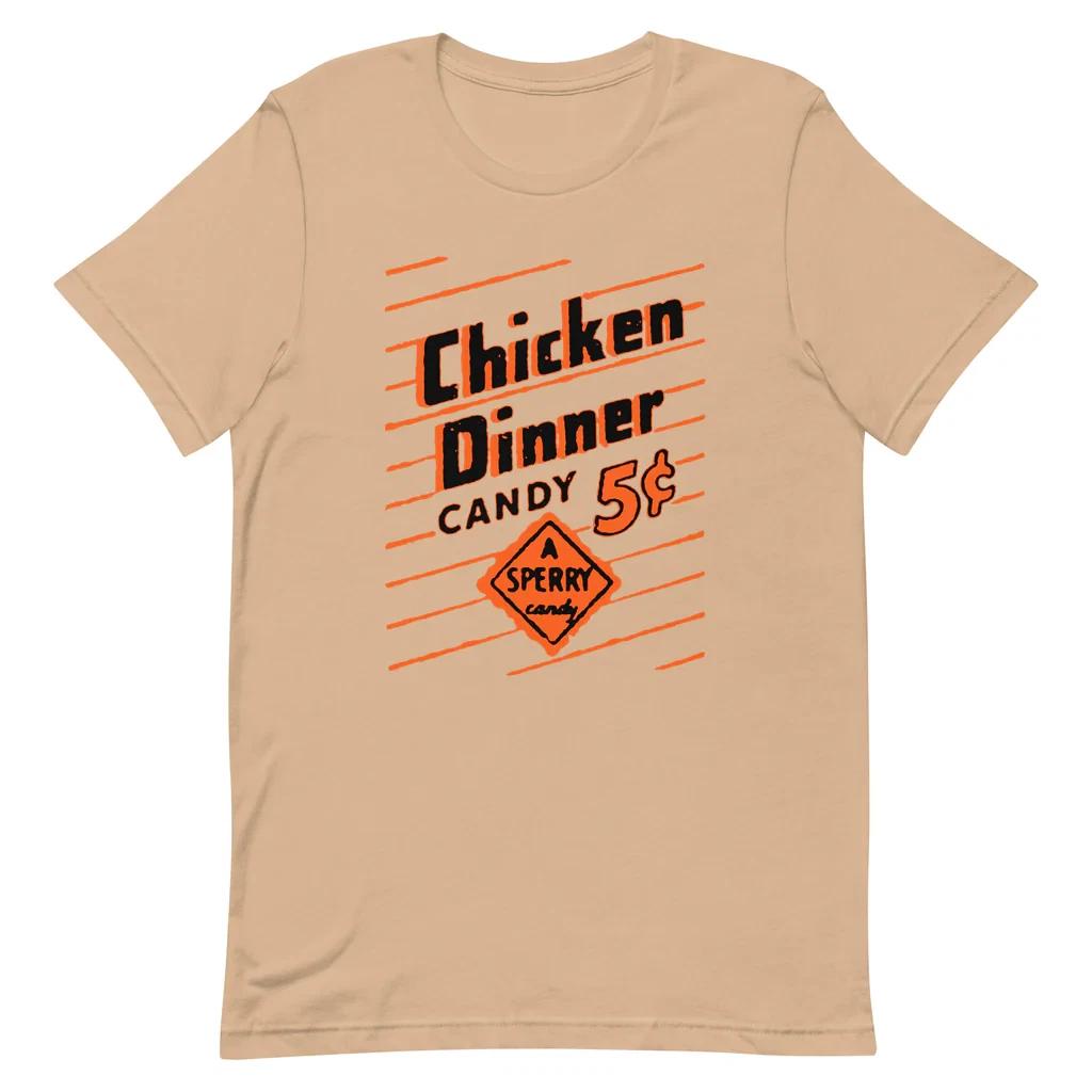 

Chicken Dinner Candy Vintage Retro T Shirt Milwaukee Graphic Tee For Men Women 3XL