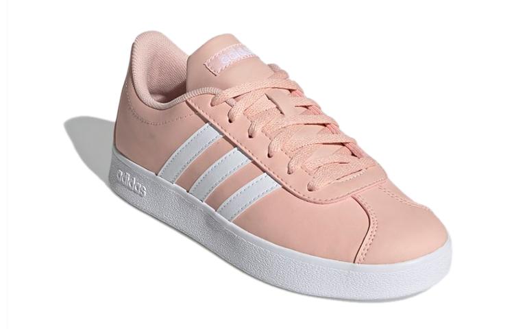 Adidas VL COURT 2.0 Abrasion Resistant Low top Kids' Skateboarding Shoes Pink Kids' GZ7661