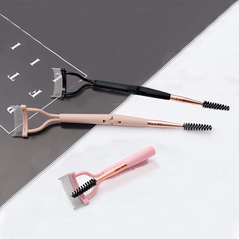 Double Head Eyelash Curler Eyelash Brush Makeup Lash Separator Brush Mascara Curl Eye Beauty Makeup Cosmetic Tool YSL