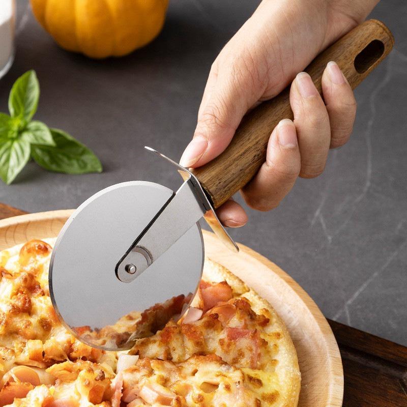 Acacia Wood Kitchen Gadget Set: Peeler, Can Opener, Egg Beater, Pizza Cutter, Cheese Shovel