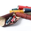 Case Pencil Case Students Working Adults Genuine Leather Popular Rotolo SUEDE Rotolo Suede Roll Pencil Case Suede Brown [m+]Pencil Men's Women's