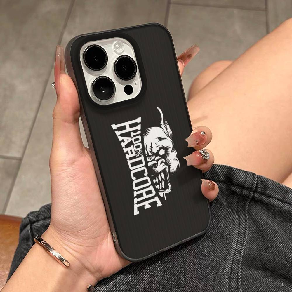 100 Hardcore Dog To The Bone Soft Corrugated Transparent Phone Case For IPhone 17 15 16 11 12 13 14 Pro Max Plus Pro