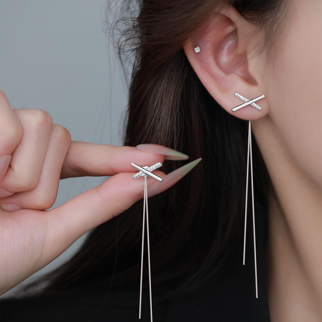 Xiaomi 925 Sterling Silver Earrings For Women Trendy Geometric Star Zircon Earring Jewelry Prevent Allergy Party Gift Accessories