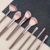 Champagne Makeup Brush Set with Beauty Sponge and Washing Bowl