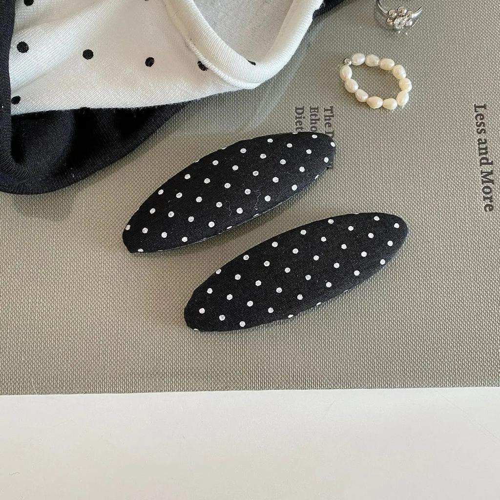 Polka Dot School Girls Cute Hair Clip New Fabric Hair Accessories for Bangs BB Side Hair Clips Lovely Hairpin Headwear for Women