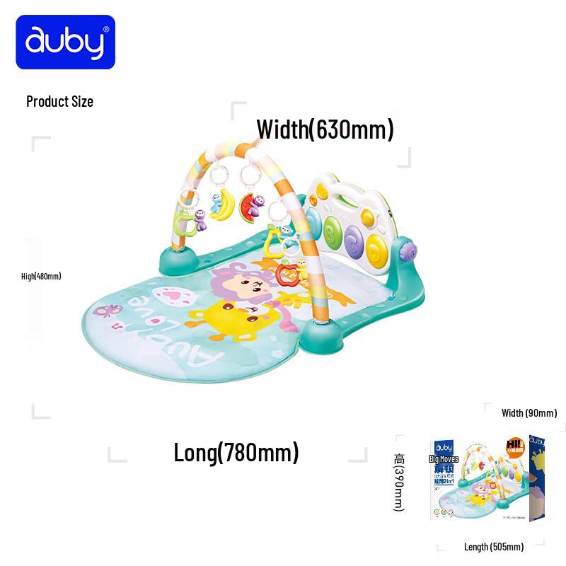 Auby Playful Monkey Infant Activity Gym with Kick Piano