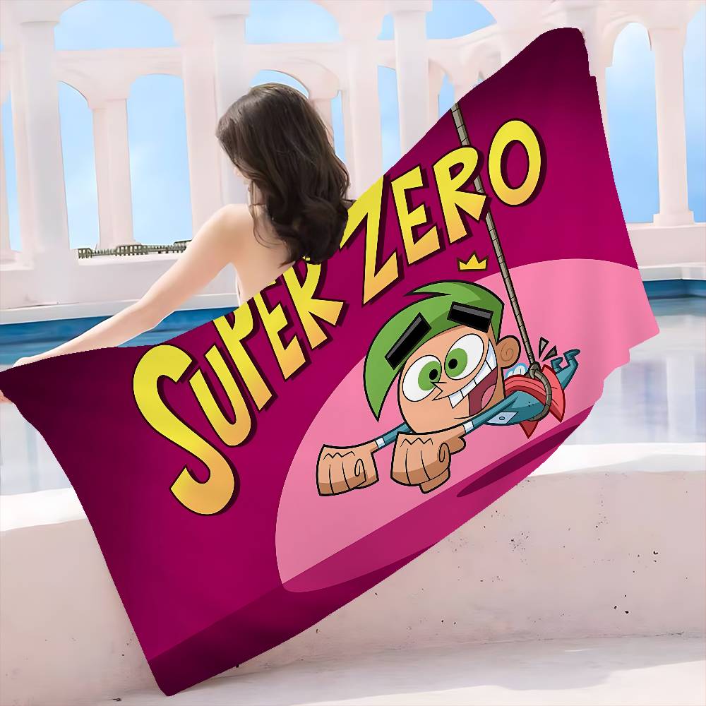 Cartoon The Fairly OddParentsS Bath Towel Microfiber Soft Water Absorbing Breathable For Girl Kids Decorative Beach Towel