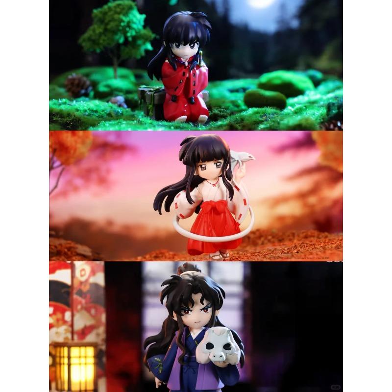 POPMART GONG Inuyasha Sengoku Journey Series Kikyo Sesshomaru Set Collectible PVC Anime Action Toy Art Figure Gift