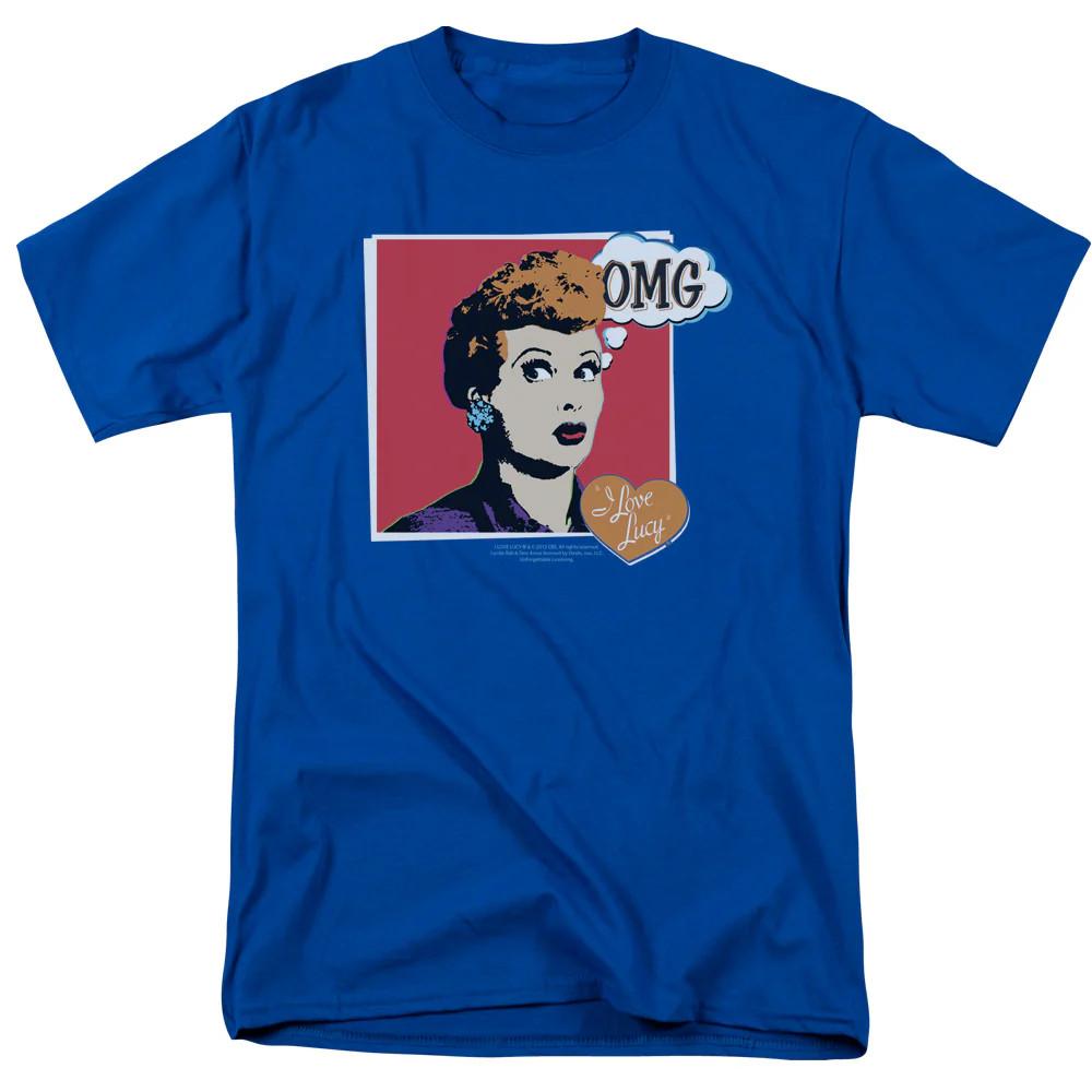 I Love Lucy I Love Worhol Omg Mens T Shirt Royal Officially Licensed 2XL