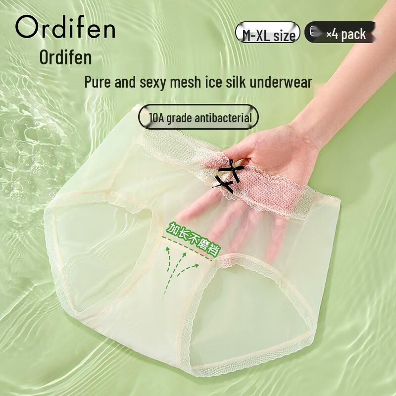 Odifen Women's Seamless Breathable Satin Briefs
