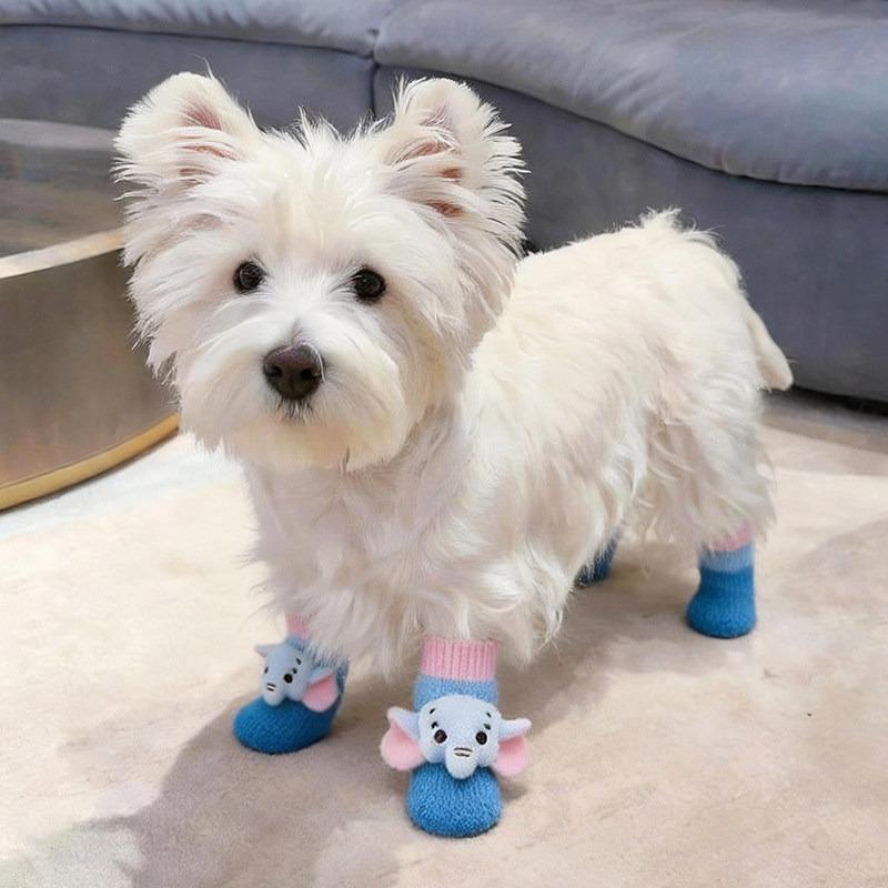 Scarpe per Cani Piccoli e Medi Cartoni Animati Anti Sporco Suola Morbida Antiscivolo