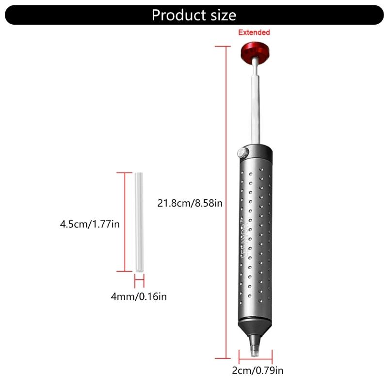Solder Sucker Desoldering Pumps for Solder Removing Replaceable Heat Resistan Silicone Sucking Nozzle Desoldering Tool