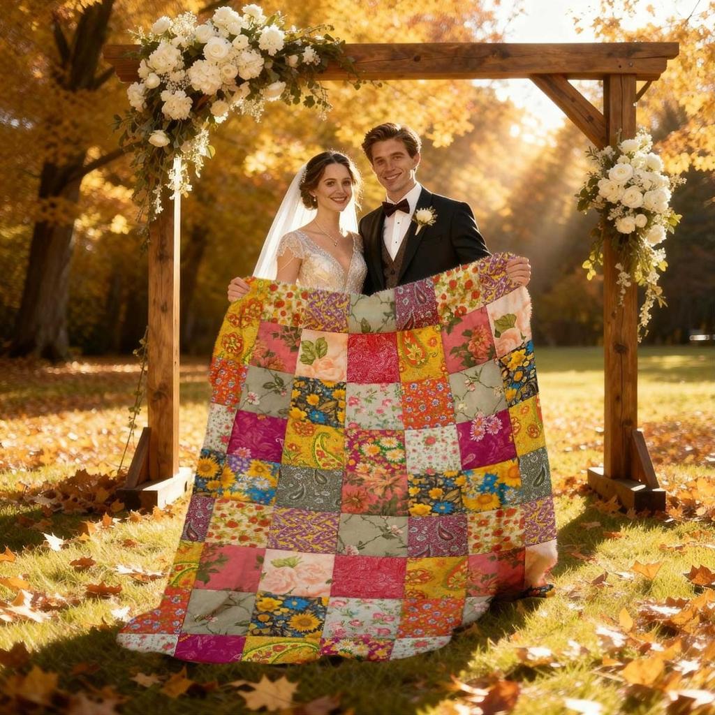 Coperta in Flanella Patchwork Floreale Bohemien, Vivaci Fantasie Paisley e Floreali Leggera per Camera da Letto Soggiorno Divano Esterno