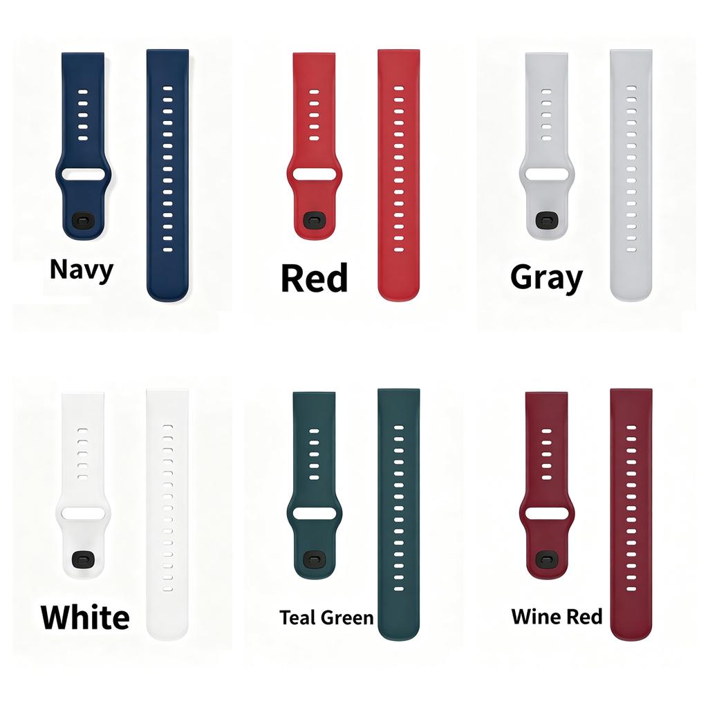 6Pcs Silicone Strap Compatible with 22mm Watch Bands Quick Release Replacement Wristband Adjustable Waterproof Sport Bands for Men Women