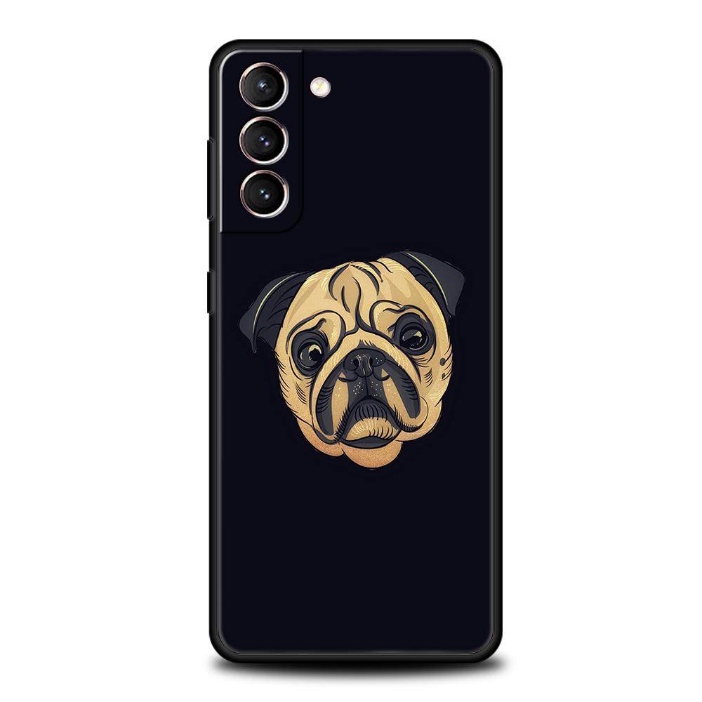 Cute Pug Dog Phone Case For Samsung Galaxy S24 S23 S22 S20 S21 FE Ultra S24 S23 S10 S10E S9 S8 Plus 5G Phone Cover Fundas Capas
