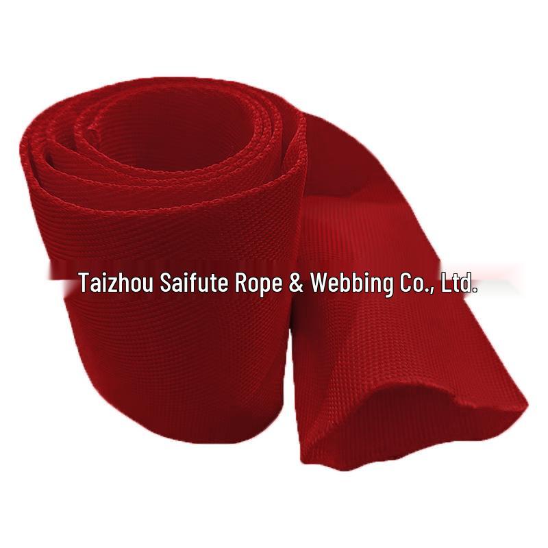 Off-road Winch Protective Sleeve: Wear-resistant Polyester Cover for Tow Rope & Shackle in Black, Red, Yellow.