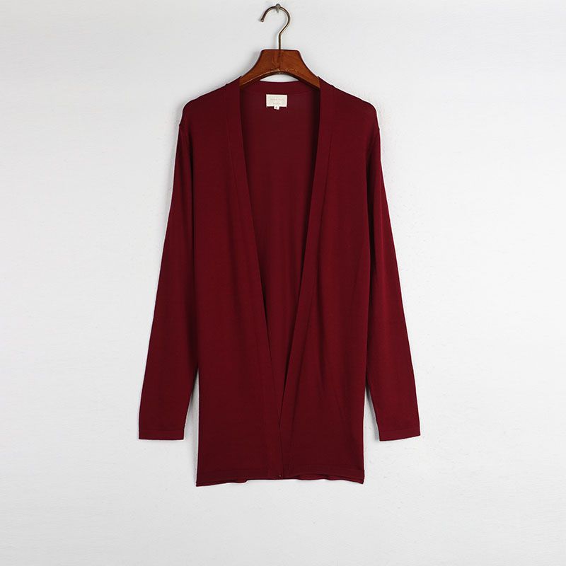 Sunshine House Summer New Arrival Export Japanese Single Women's Clothing Ice Silk Midi Knitwear Cardigan Shawl and Sunscreen Shirt