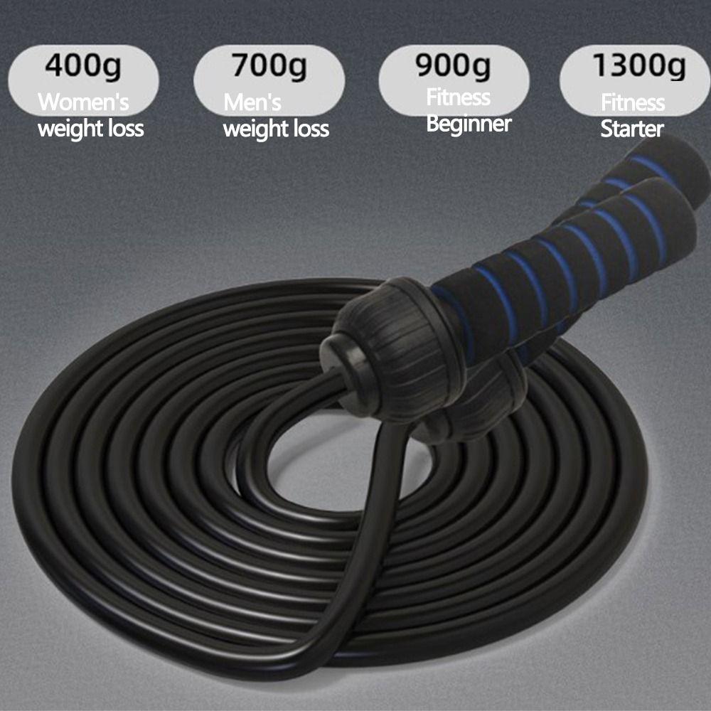 Foam Handles Heavy Skipping Rope Adjustable Length Athletic Rope Fitness Weighted Jump Rope Women