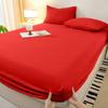 3PCS/1 Set Bedding Set 1 Sheet+2 Pillowcase Mattress Cover Protector Adjustable Bed Fitted Sheet Cover With Elastic Band
