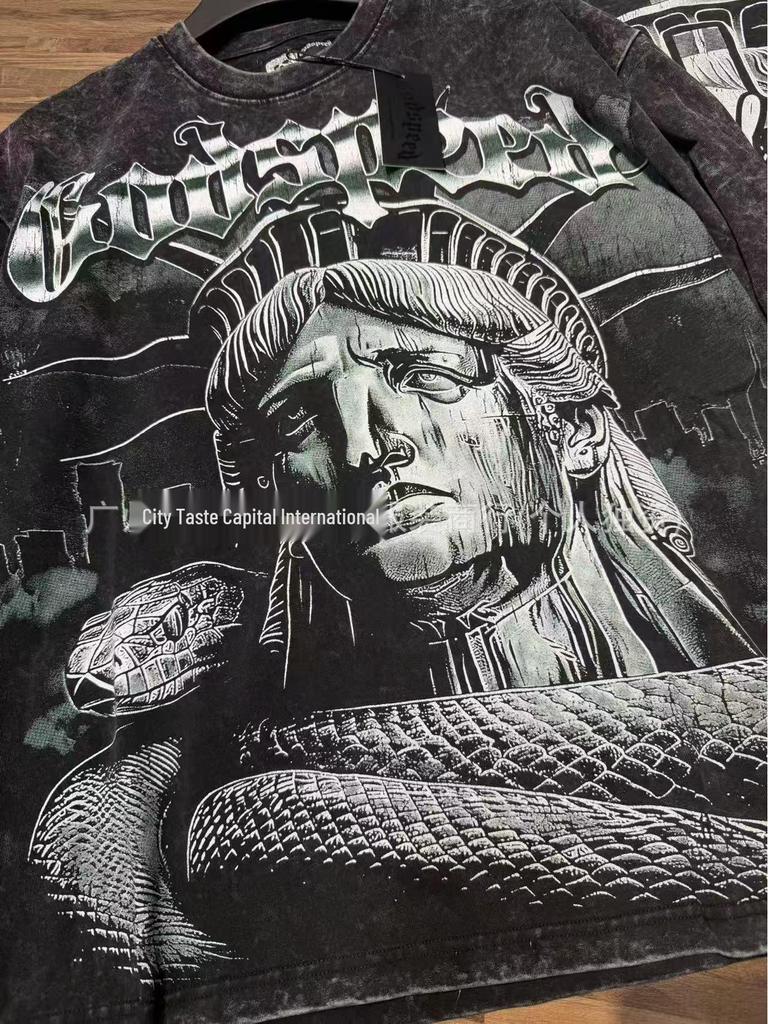 Godspeed Skull Rock Retro Pure Cotton Hoodie - Autumn/Winter American Style Streetwear for Men