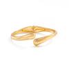 SHIXIN Hip Hop Smooth Surface Irregular Wide Bracelet for Women Trendy Stackable Gold Color Opening Spring Bangle Party Jewelry