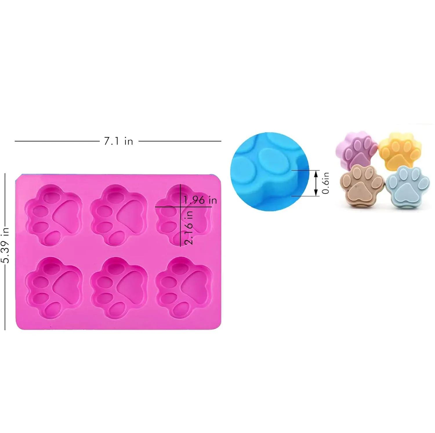 

Формы для лакомств для домашних животных, мыло, собачьи лапки и косточки, силиконовые формы для конфет, желе, кубиков льда, печенья, украшения тортов для домашних животных, формы для выпечки