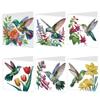 6Pcs Colorful Pattern DIY Diamond Painting Greeting Card with Envelope Diamond Birthday Blessing Card for Friend Family Lover