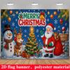 1Pcs Santa Snowman Reindeer Christmas Tree Decoration Background Xmas Backdrop Decorations For Photo Studio Photo Booth Party
