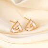 Seiko Fritillary Triangle Earrings Raw Simple Versatile Exquisite Small Fresh Earrings Shells